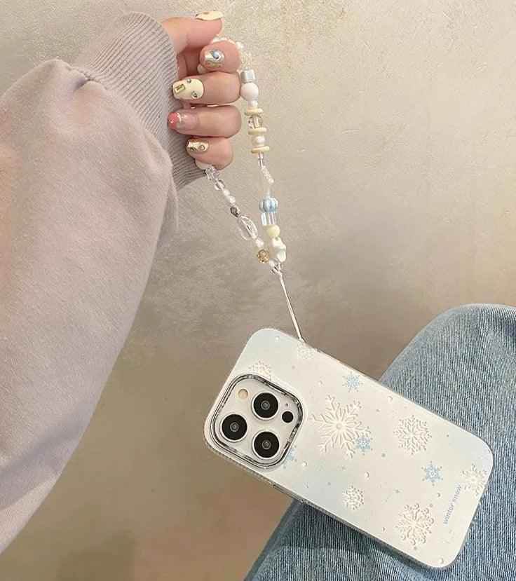 Winter Snow Hard Cute Phone Case for iPhone 15 Pro Max, 14, 13, 11, 12, and 15 Plus - Touchy Style .