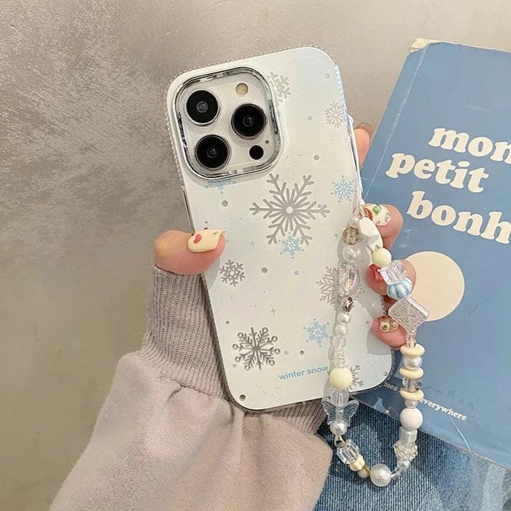 Winter Snow Hard Cute Phone Case for iPhone 15 Pro Max, 14, 13, 11, 12, and 15 Plus - Touchy Style .