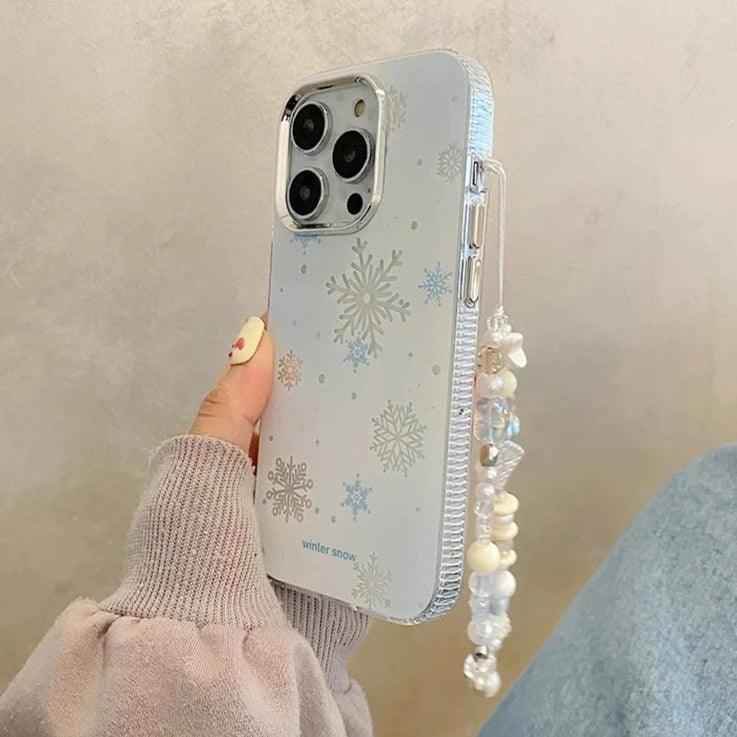 Winter Snow Hard Cute Phone Case for iPhone 15 Pro Max, 14, 13, 11, 12, and 15 Plus - Touchy Style .