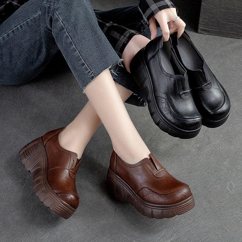 Prada Women's Teak Leather Platform Sandals (€600) ❤ liked on Polyvore  featuring s… | Leather platform sandals, Chunky heel platform sandals, Brown  platform sandals