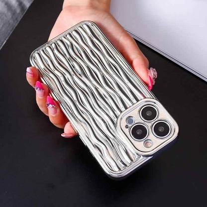 Wrinkle Fold Cute Phone Cases For iPhone 16 15 14 Pro Max 13 11 12 Mini XS XR X - Touchy Style
