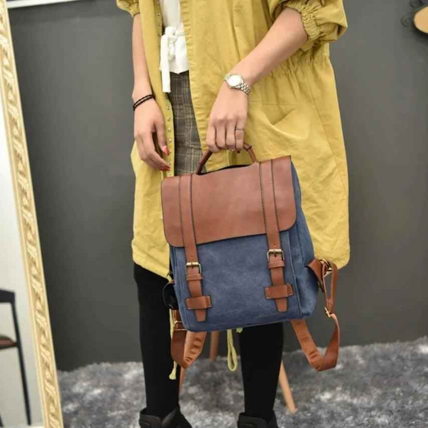 XA29H Vintage Canvas Cool Backpacks: School Bags for Teenage Girls - Touchy Style
