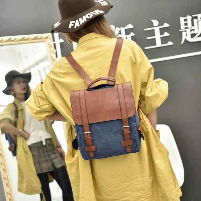 XA29H Vintage Canvas Cool Backpacks: School Bags for Teenage Girls - Touchy Style