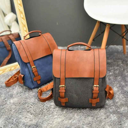 XA29H Vintage Canvas Cool Backpacks: School Bags for Teenage Girls - Touchy Style