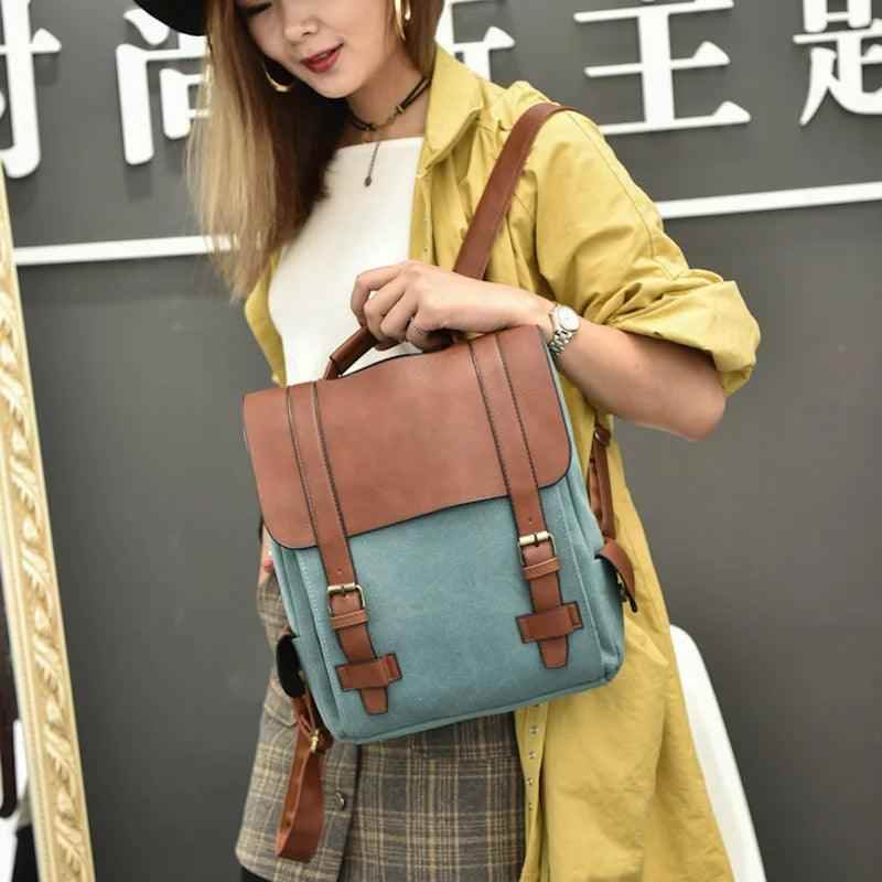 XA29H Vintage Canvas Cool Backpacks: School Bags for Teenage Girls - Touchy Style