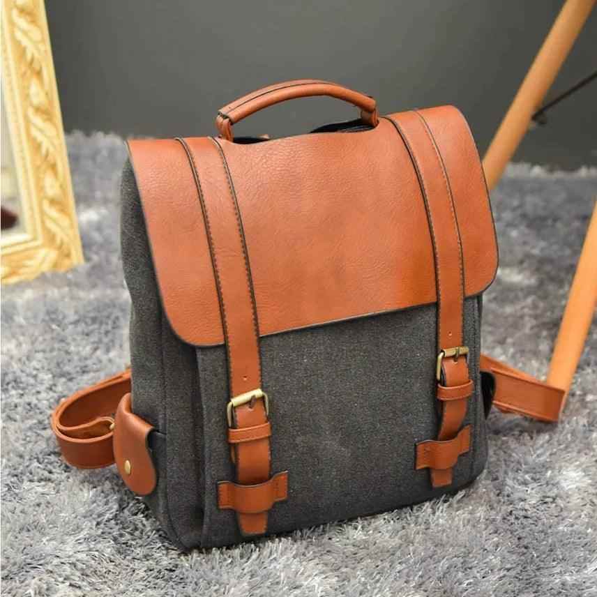 XA29H Vintage Canvas Cool Backpacks: School Bags for Teenage Girls - Touchy Style