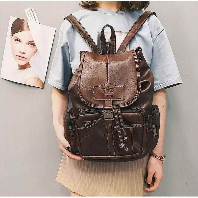 XA50H Vintage Cool Backpack: High-Quality Leather School Bags - Touchy Style