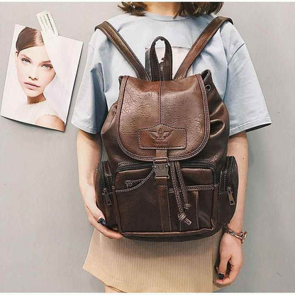 XA50H Vintage Cool Backpack: High-Quality Leather School Bags - Touchy Style .