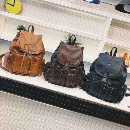 XA50H Vintage Cool Backpack: High-Quality Leather School Bags - Touchy Style