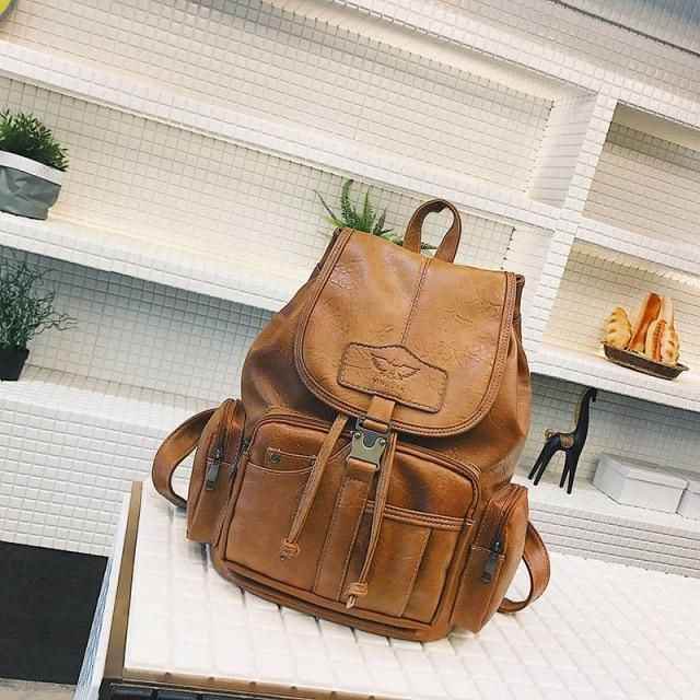 XA50H Vintage Cool Backpack: High-Quality Leather School Bags - Touchy Style .