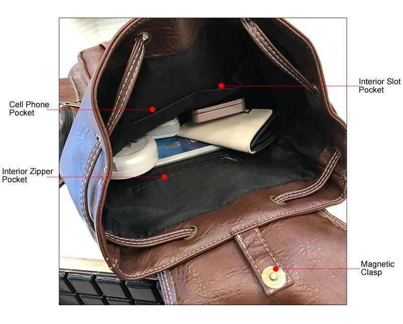 XA50H Vintage Cool Backpack: High-Quality Leather School Bags - Touchy Style