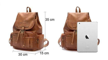 XA50H Vintage Cool Backpack: High-Quality Leather School Bags - Touchy Style .