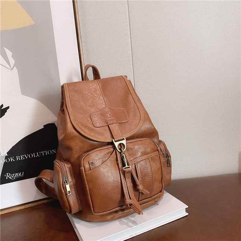 XA50H Vintage Cool Backpack: High-Quality Leather School Bags - Touchy Style