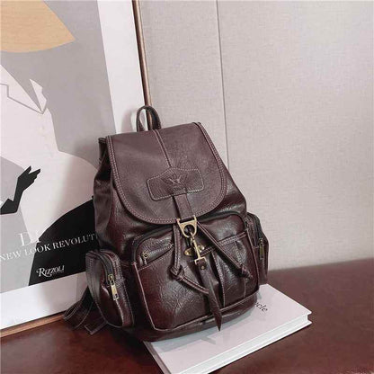 XA50H Vintage Cool Backpack: High-Quality Leather School Bags - Touchy Style