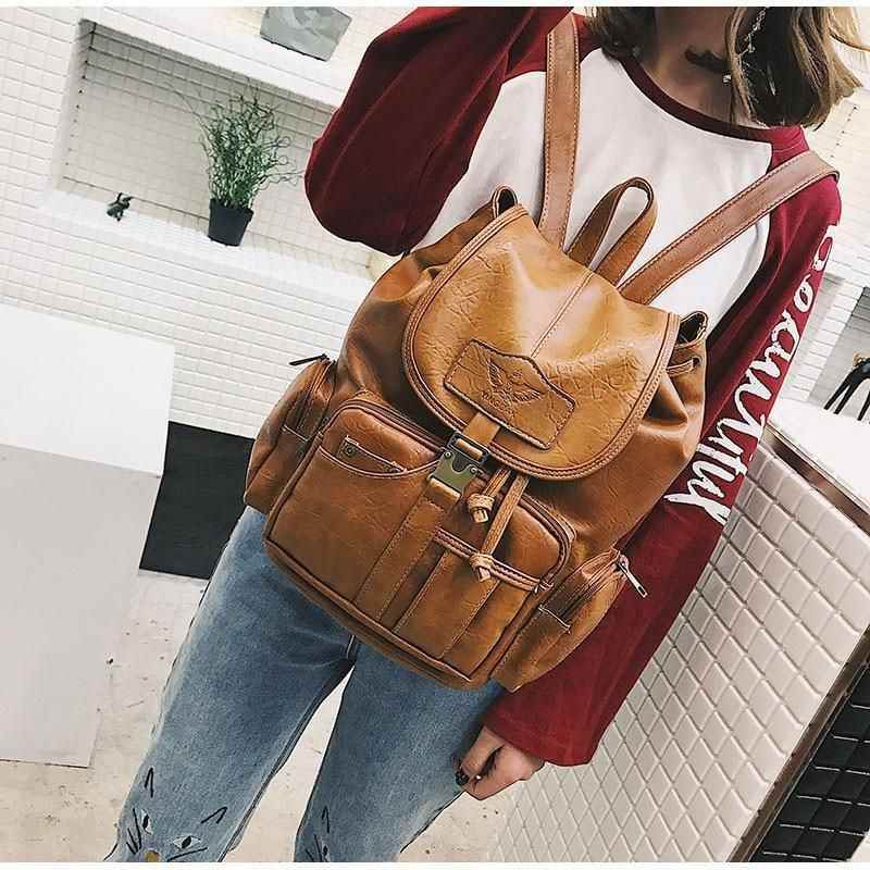 XA50H Vintage Cool Backpack: High-Quality Leather School Bags - Touchy Style