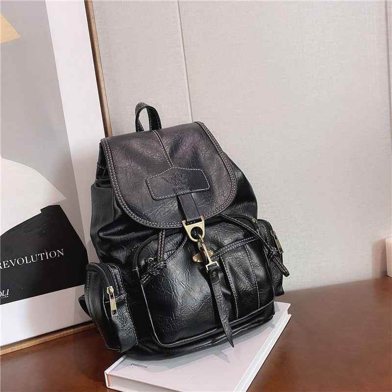 XA50H Vintage Cool Backpack: High-Quality Leather School Bags - Touchy Style