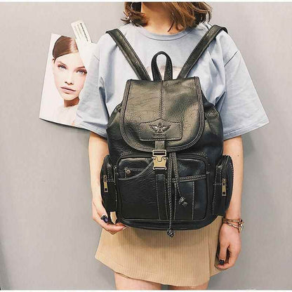 XA50H Vintage Cool Backpack: High-Quality Leather School Bags - Touchy Style .