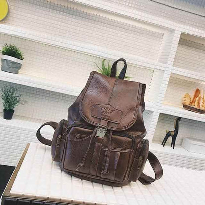 XA50H Vintage Cool Backpack: High-Quality Leather School Bags - Touchy Style .