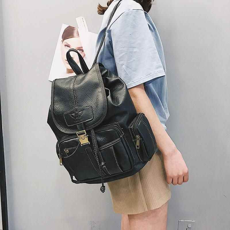 XA50H Vintage Cool Backpack: High-Quality Leather School Bags - Touchy Style .