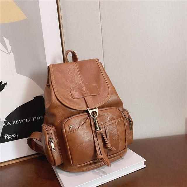 XA50H Vintage Cool Backpack: High-Quality Leather School Bags - Touchy Style .