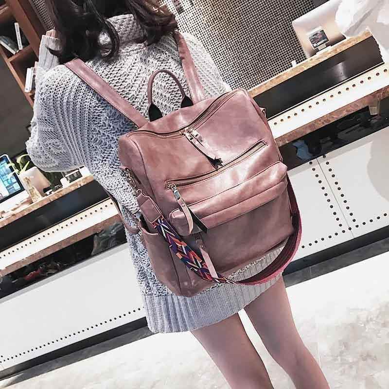 XA529H Leather Cool Backpacks: Students School &amp; Multifunction Travel Bags - Touchy Style .