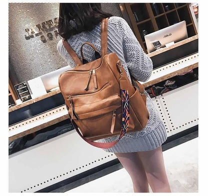 XA529H Leather Cool Backpacks: Students School &amp; Multifunction Travel Bags - Touchy Style .