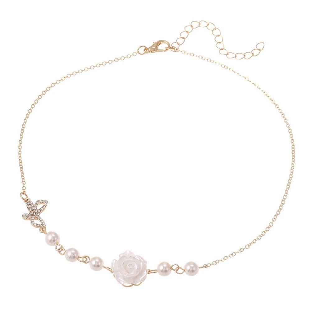 XL047 Pendant Necklace Bracelet Charm Jewelry - Flower Pendant, Butterfly Choker - Touchy Style
