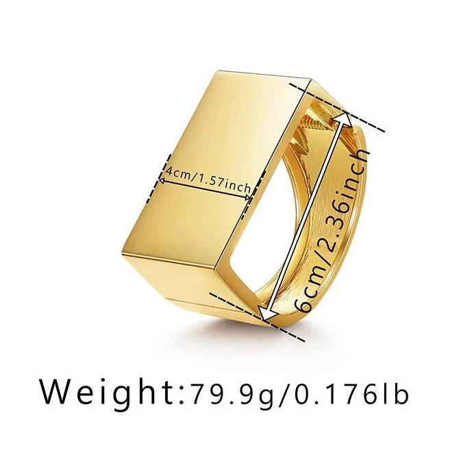 XLB0463 Bracelet Charm Jewelry - Wide Rectangle Geometric Pattern - Touchy Style