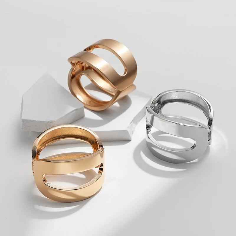 XLB0501 Bracelet Charm Jewelry - Metal Punk Wide Cuff Bangle - Touchy Style