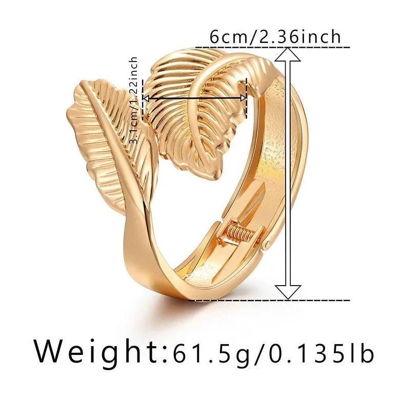 XLB0503 Bracelet Charm Jewelry - Leaf-Shaped Bangle - Touchy Style