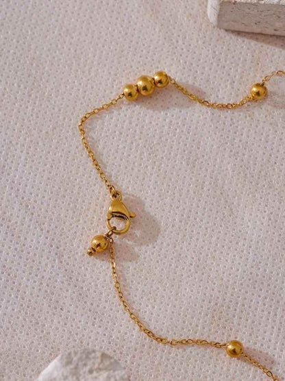 YH3326A Necklace Charm Jewelry - Statement Stainless Steel Vintage Beads Chain - Touchy Style