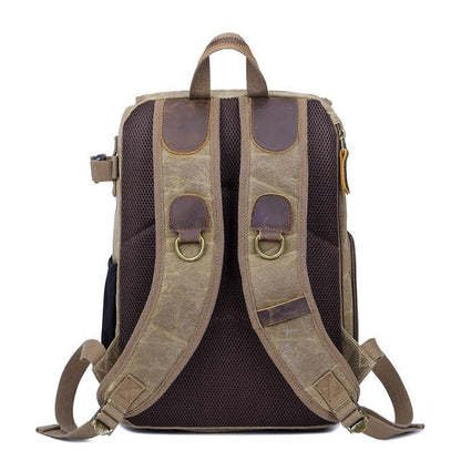 2021 Cool Backpacks Waterproof Canvas Leather Rucksacks Multifunction Fashion 