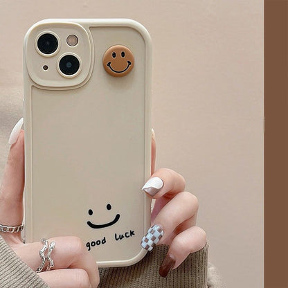 3D Smiley Couple Cute Phone Cases For iPhone 14 11 13 12 Pro Max XS XR X - Touchy Style .