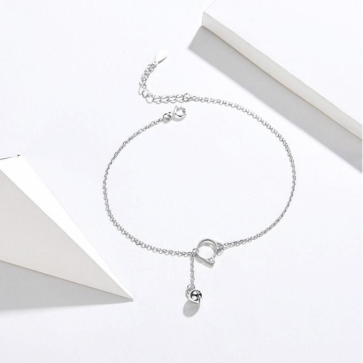 Fashion 925 sterling silver bracelet for women simple lovely bell