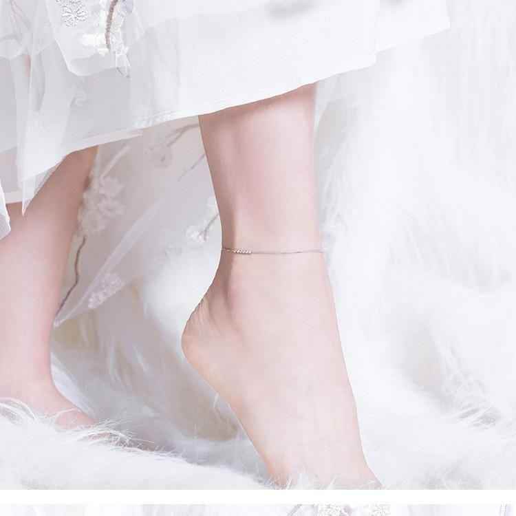 925 Sterling Silver - Anklet Charm Jewelry - Essential Bead - SCT002 - Touchy Style