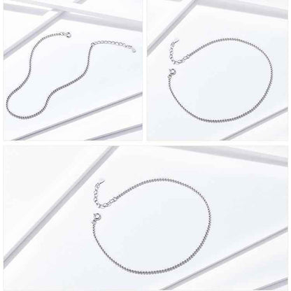 925 Sterling Silver - Anklet Charm Jewelry - Essential Bead - SCT002 - Touchy Style