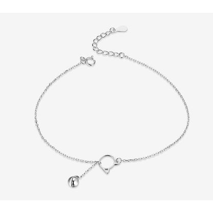925 Sterling Silver Anklets Charm jewelry Ball and Cat SCT003 - Touchy Style .