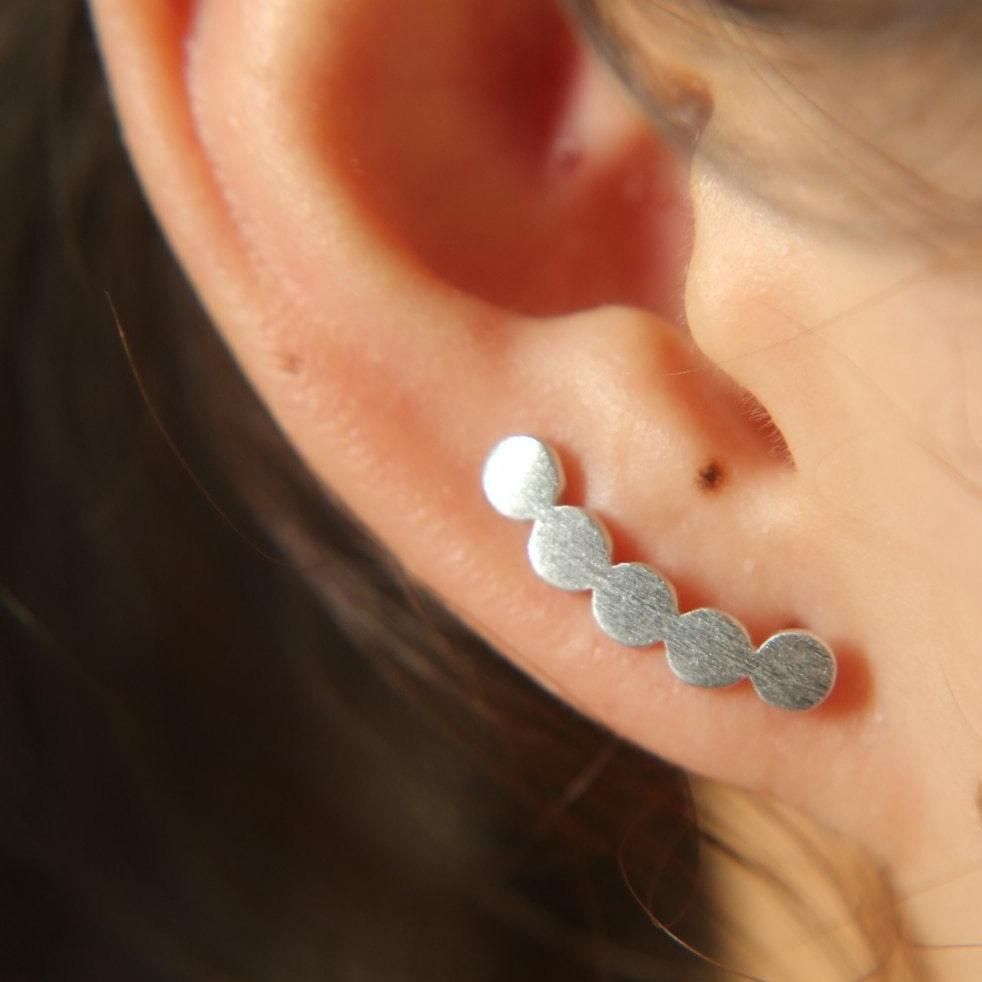 925 Sterling Silver Bubble Shape Earrings Charm Jewelry - Touchy Style .