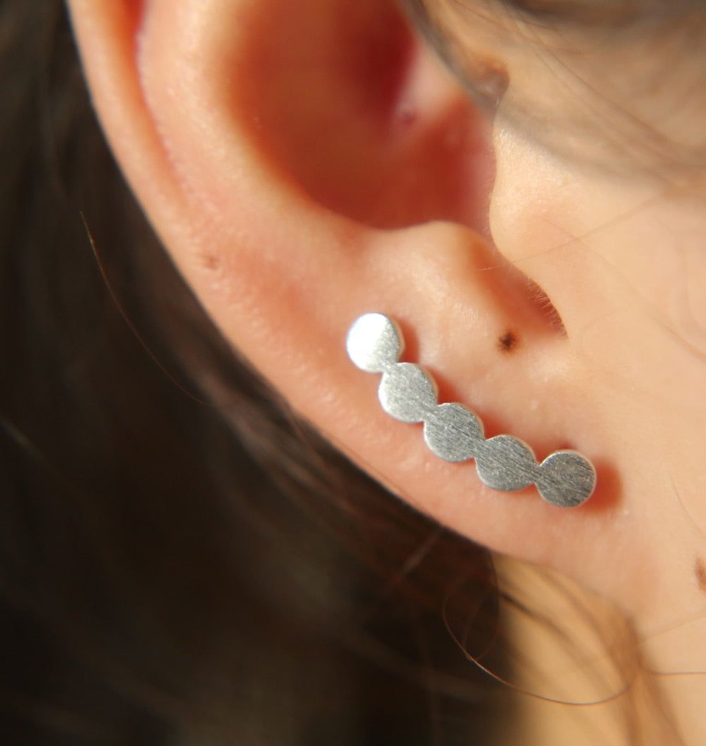 925 Sterling Silver Bubble Shape Earrings Charm Jewelry - Touchy Style .