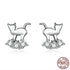 925 Sterling Silver Earrings Charm Jewelry Crystal Cat SCE537 - Touchy Style .