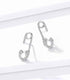 925 Sterling Silver Earrings Charm Jewelry Love Pin 