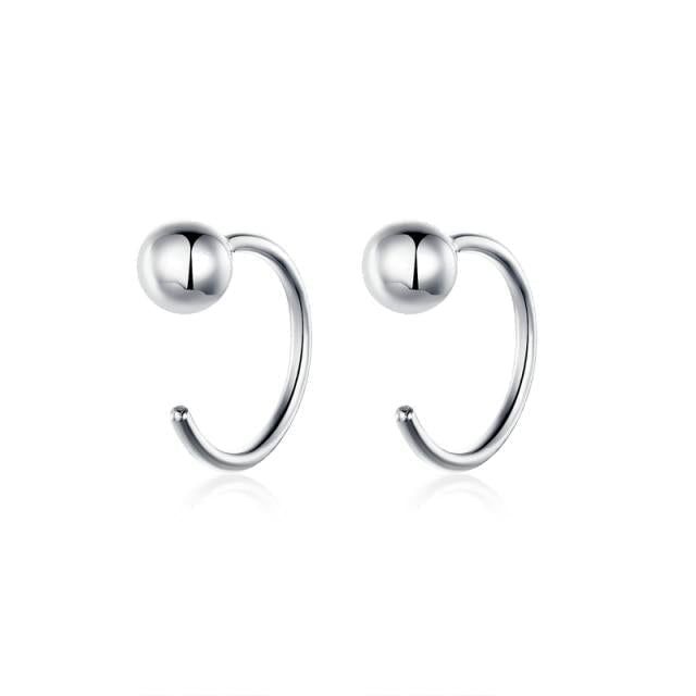 925 Sterling Silver Earrings Charm Jewelry Tiny Hoop 