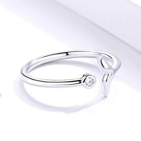 925 Sterling Silver Finger Rings Charm Jewelry Fish Tail Mermaid SCR618 - Touchy Style .