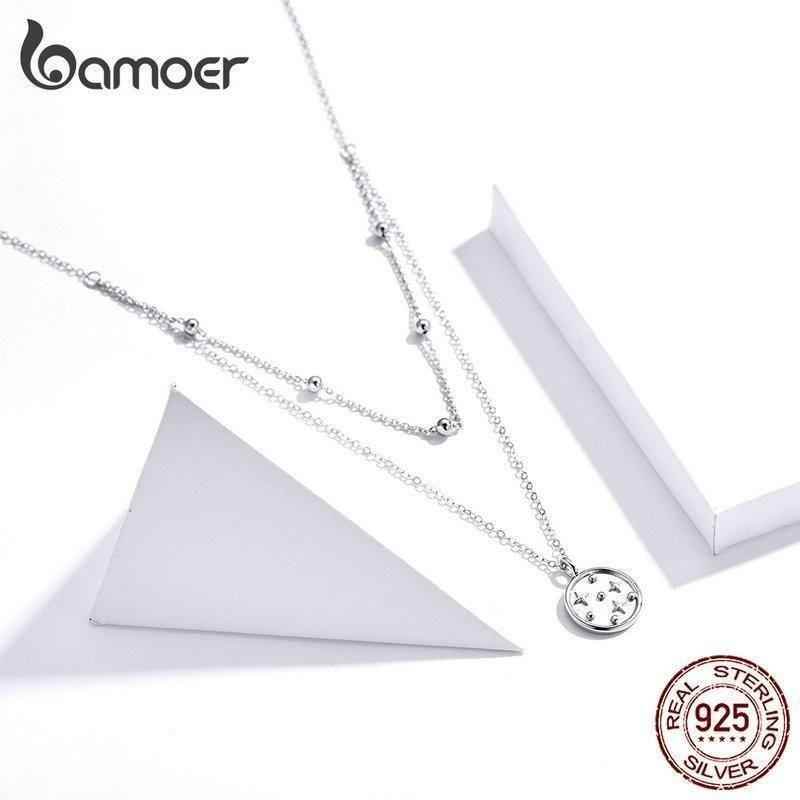 925 Sterling Silver Necklaces Charm Jewelry Chain Star SCN365 - Touchy Style