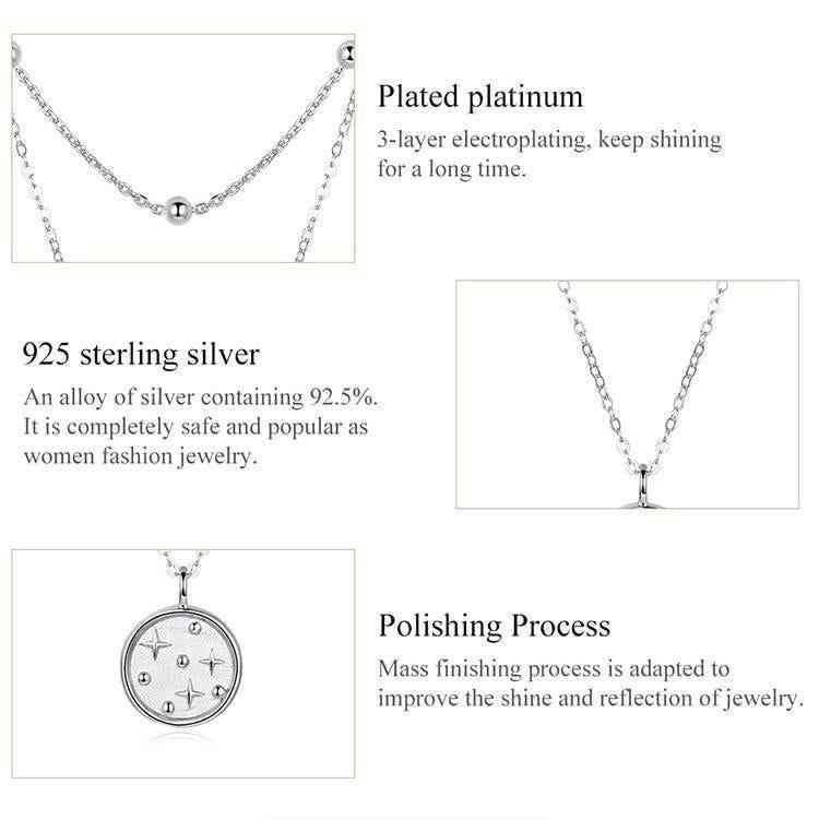 925 Sterling Silver Necklaces Charm Jewelry Chain Star SCN365 - Touchy Style