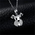 925 Sterling Silver Pendant Charm Jewelry JPOS0327 Schnauzer Dog Pattern Without Chain - Touchy Style .