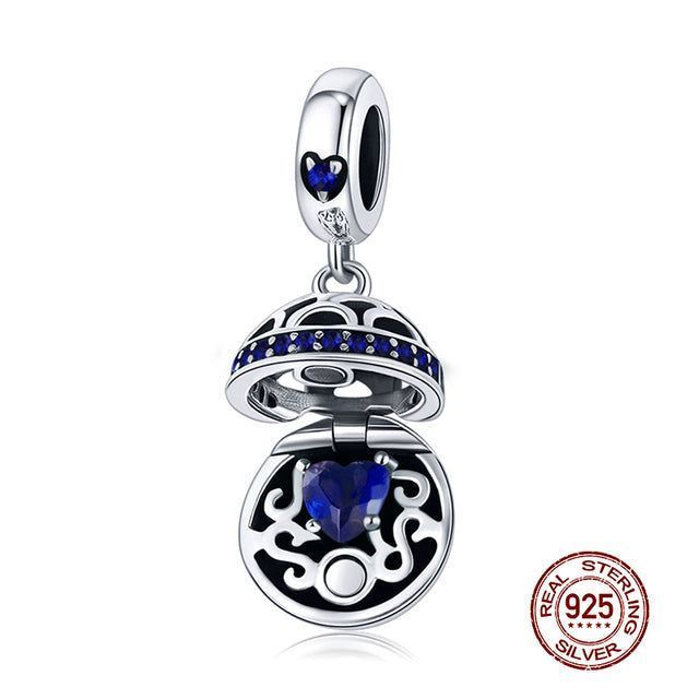 925 Sterling Silver Pendant Charm Jewelry WOS10 Ball Love Gift Without Chain - Touchy Style .