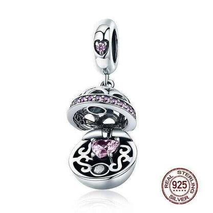 925 Sterling Silver Pendant Charm Jewelry WOS10 Ball Love Gift Without Chain - Touchy Style