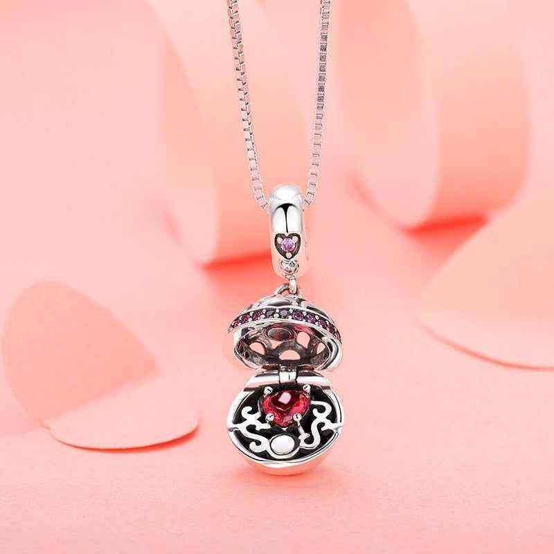 925 Sterling Silver Pendant Charm Jewelry WOS10 Ball Love Gift Without Chain - Touchy Style .