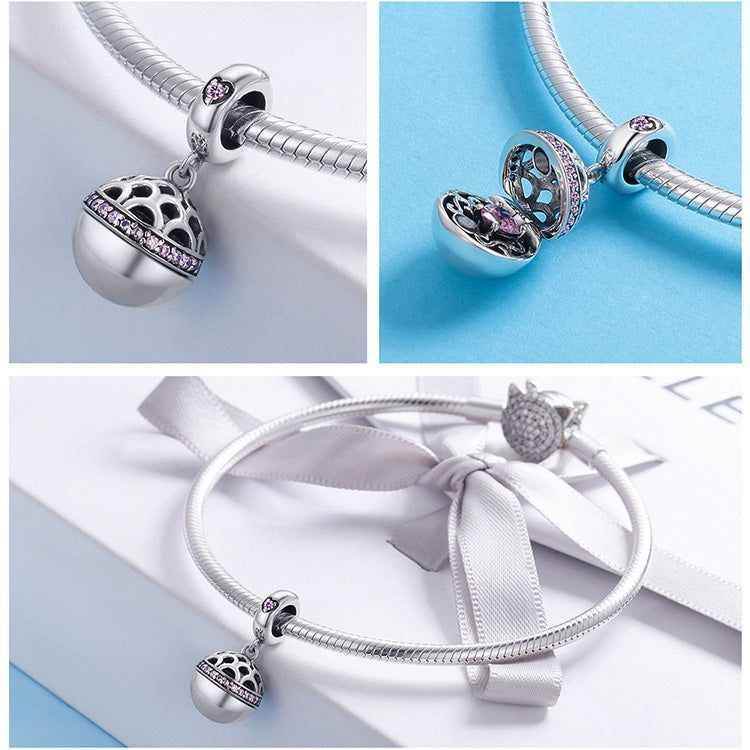 925 Sterling Silver Pendant Charm Jewelry WOS10 Ball Love Gift Without Chain - Touchy Style